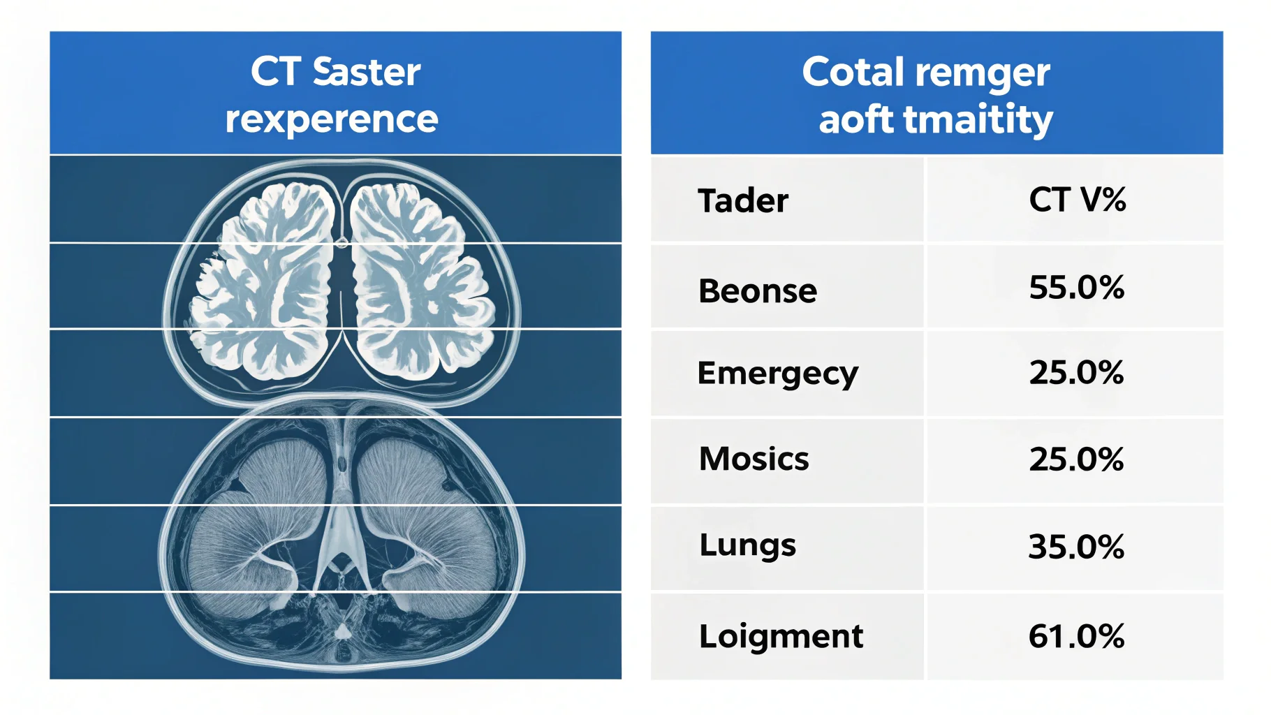A simple infographic comparing CT and MRI side-by-side